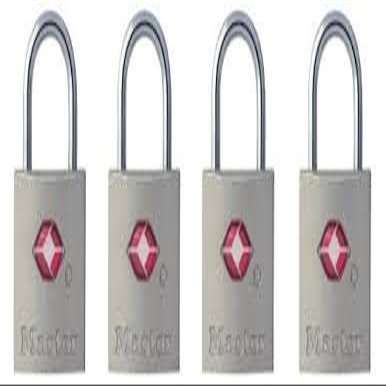 Master Lock 7/8 in. H x 7/16 in. W x 7/8 in. L Steel Key Luggage Lock 4 pk Keyed Alike
