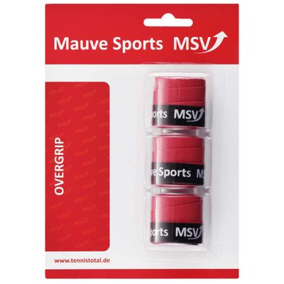 Mauve Sports Cyber Wet Tennis Overgrip 3 Pack (Red)