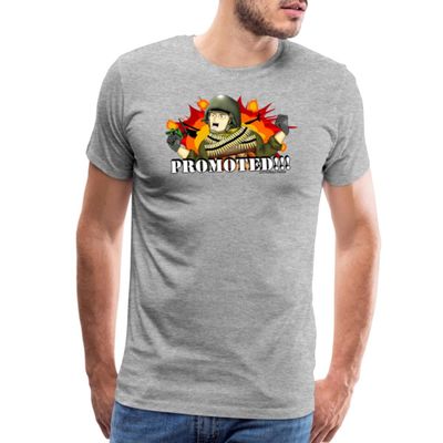 Spreadshirt Hank & Jed - Promoted Men's Premium T-Shirt, S, Heather Gray