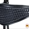 HILASON Western Horse Headstall Genuine American Leather Basket Weave Black | Bridle view 4