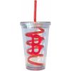 Boelter Brands MLB Boston Red Sox Swirl Straw Tumbler, 16-Ounce view 1