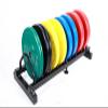 Ader Olympic Color Bumper Plates (260 Lbs + Rack, Bar & Collars) view 1