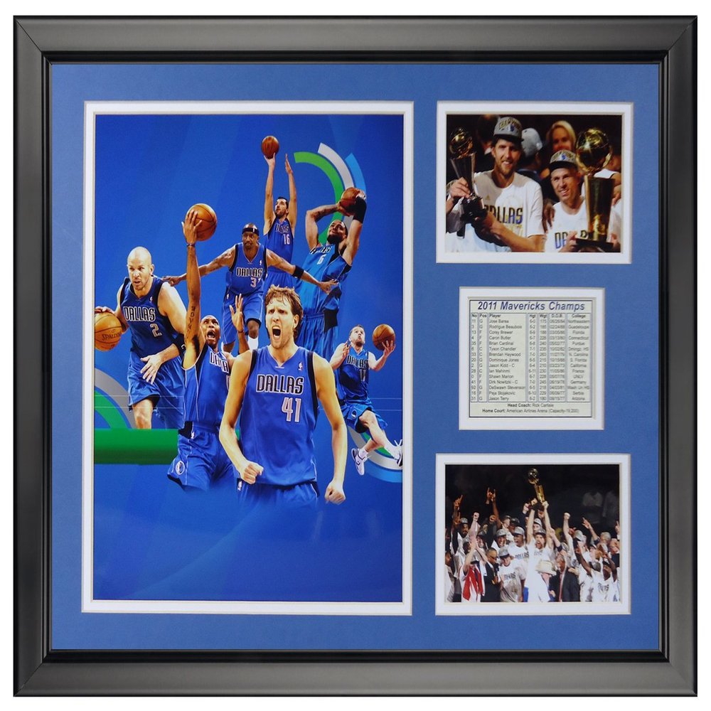 Legends Never Die 2011 Dallas Mavericks Champions Framed Photo Collage, 16" x 20"