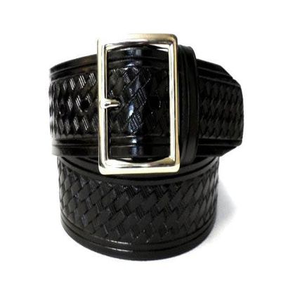 1.75-inch Basketweave Garrison Belt - Square Buckle - 034-34 inches