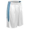 Champro Dri Gear Muscle Polyester Basketball Short, Youth Small, White, Light Blue view 1
