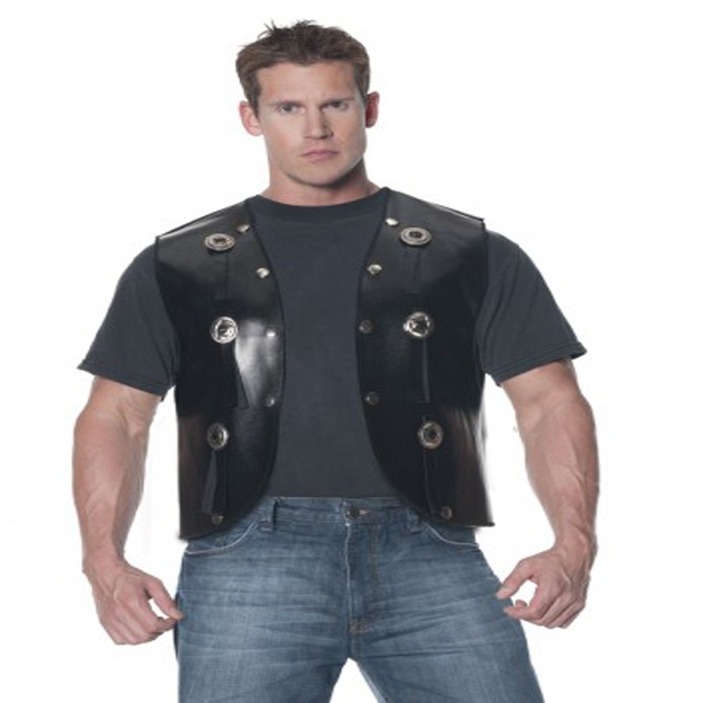 Underwraps Men's Biker Vest, Black, One Size