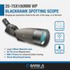 Barska Blackhawk 25-75x100 Angled Spotting Scope  Waterproof, Fogproof, Green Lens, Tripod Included  for Bird Watching, Hunting, Target Shooting, Travel & Outdoor Sports view 2
