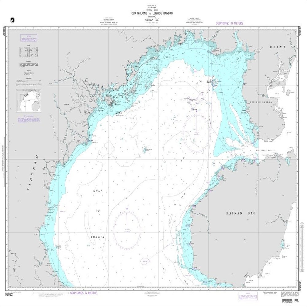 NGA Chart 93032: Cua Nhuong to Leizhou Bandao including Hainan Dao
