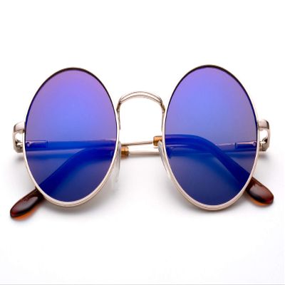 Glasses Hippy Vintage Retro Round Sunglasses & Clear Lens Glasses With Carrying Pouch