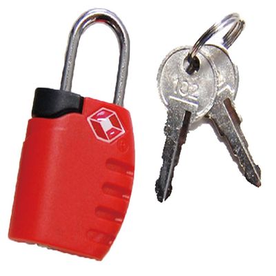 Made of lightweight and durable polycarbonate! TSA Padlock LX Red 1321