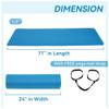 Fitvids 1/2-Inch Thick High Density Foam Exercise Yoga Mat with Carrying Strap, For Cushioning The Body Against Hard Floors, Blue view 2