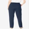 Woman Within Plus Size Petite Straight-Leg Stretch Ponte-Knit Pull-On Pants - 32 WP, Navy view 2