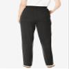 Woman Within Plus Size Petite Straight-Leg Stretch Ponte-Knit Pull-On Pants - 32 WP, Navy view 4