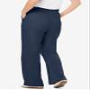 Woman Within Plus Size Tall 7-Day Knit Wide-Leg Pull-On Pants - S, Navy view 2