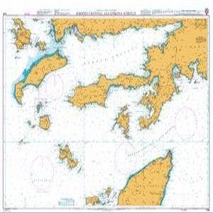 UKHO BA Chart 1055: Aegean Sea Greece and Turkey, Rhodes Channel and Gkova Krfezi