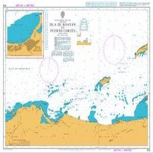 UKHO BA Chart 513: Central America  East Coast  Honduras, Isla de Roatn to Puerto Corts.