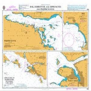 UKHO BA Chart 683: Bar, Dubrovnik and Approaches and Peljeski Kanal