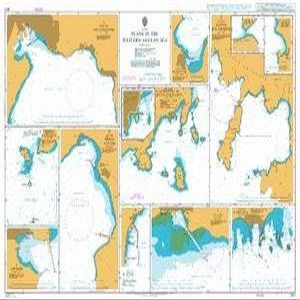 UKHO BA Chart 1571: Plans in The Western Aegean Sea