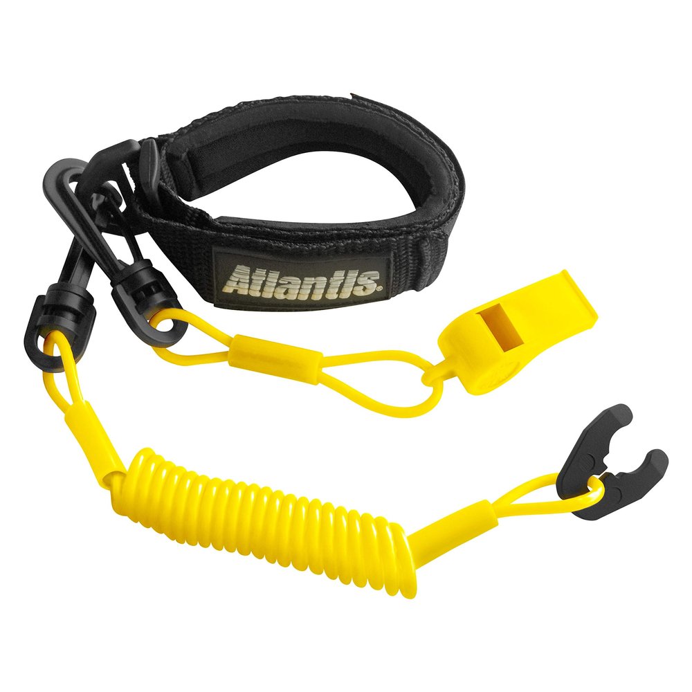 PRO FLOATING WRIST LANYARD YELLOW W/WHISTLE