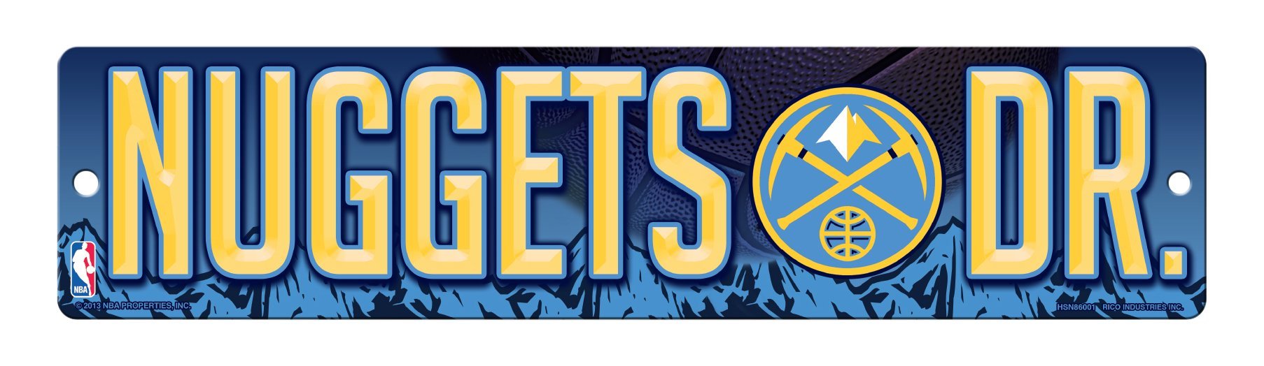 Rico Industries NBA Denver Nuggets High-Res Plastic Street Sign