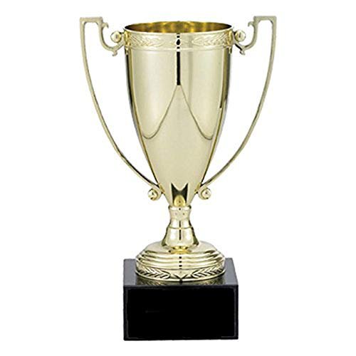 SHOP AWARDS AND GIFTS Customizable 10-1/4 Inch Trophy Gold Cup on Black Marble Base, Includes Personalization