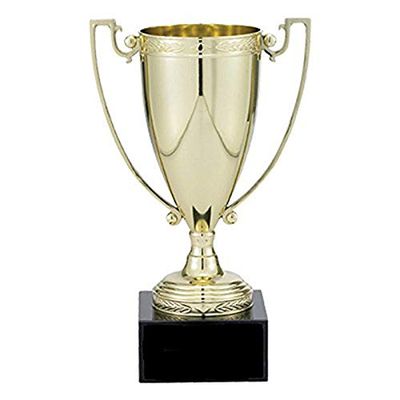 SHOP AWARDS AND GIFTS Customizable 12-1/2 Inch Gold Trophy Cup on Black Marble Base, Includes Personalization