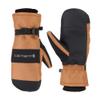 Carhartt Men's Waterproof Insulated Knit Cuff Mitten, Brown/Black, Medium view 1