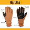 Carhartt Men's Wind Fighter Thermal-Lined Fleece Touch-Sensitive Knit Cuff Glove, Carbon Heather, Small view 4