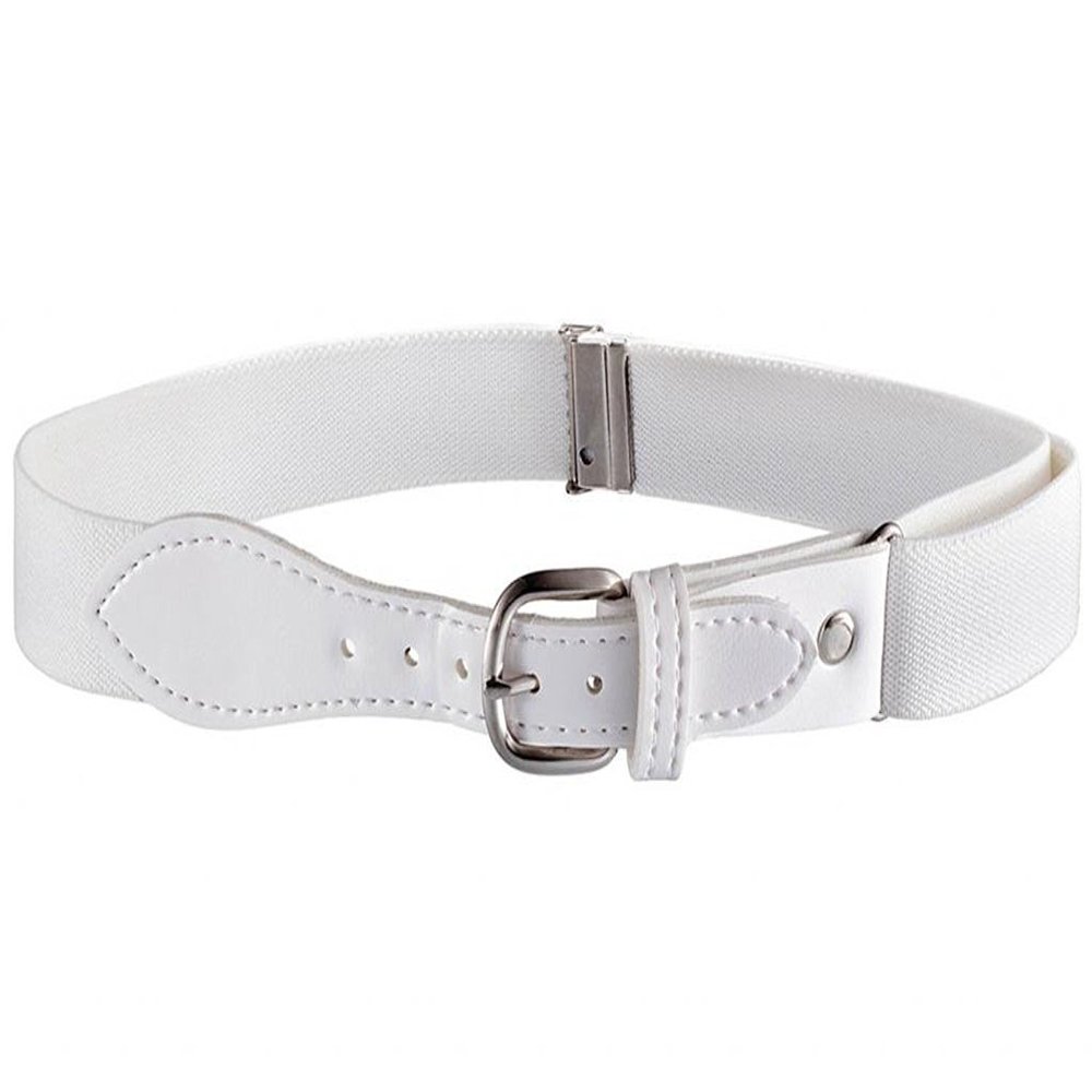 Buyless Fashion Kids and Toddler Adjustable Elastic Stretch Belt with Leather Closure - KBLT100-White