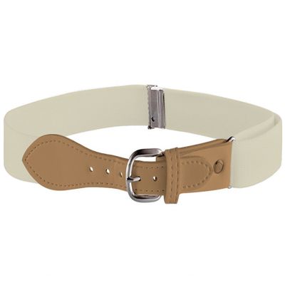 Buyless Fashion Kids and Toddler Adjustable Elastic Stretch Belt with Leather Closure - KBLT100-Off White