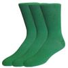 Fine Fit Men's Fancy Colorful Solid Cotton Socks (3 Pairs) (Solid Green) view 1