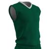 Champro Clutch Z-Cloth, Dri-Gear Reversible Basketball Jersey, Adult 2X-Large, Forest Green, White view 1