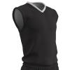 Champro Clutch Z-Cloth, Dri-Gear Reversible Basketball Jersey, Adult 3X-Large, Black, White view 1