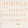 Dvorak Keyboard Decals ON Transparent Background with Blue, Orange, RED, White OR Yellow Lettering (Orange) view 2