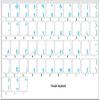 DVORAK NEW KEYBOARD DECALS ON TRANSPARENT BACKGROUND with BLUE, ORANGE, RED, WHITE OR YELLOW LETTERING (Blue) view 2