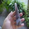 Car1401 Banded Grey & White Agate Obelysk view 2
