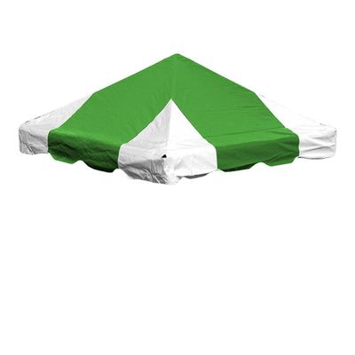 TentandTable 10-Foot x 10-Foot Tent Top | for West Coast Frames | 16oz Block-Out Premium Vinyl | Green/White | Indoor/Outdoor | for Parties, Weddings, and Events | Commercial and Residential Use