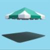 TentandTable 10-Foot x 10-Foot Tent Top | for West Coast Frames | 16oz Block-Out Premium Vinyl | Green/White | Indoor/Outdoor | for Parties, Weddings, and Events | Commercial and Residential Use view 3