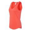 Bella + Canvas Ladies' Flowy V-Neck Tank (Coral) (Small) view 2