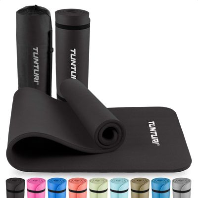 Tunturi Non Slip Fitness and Yoga Mat, Black