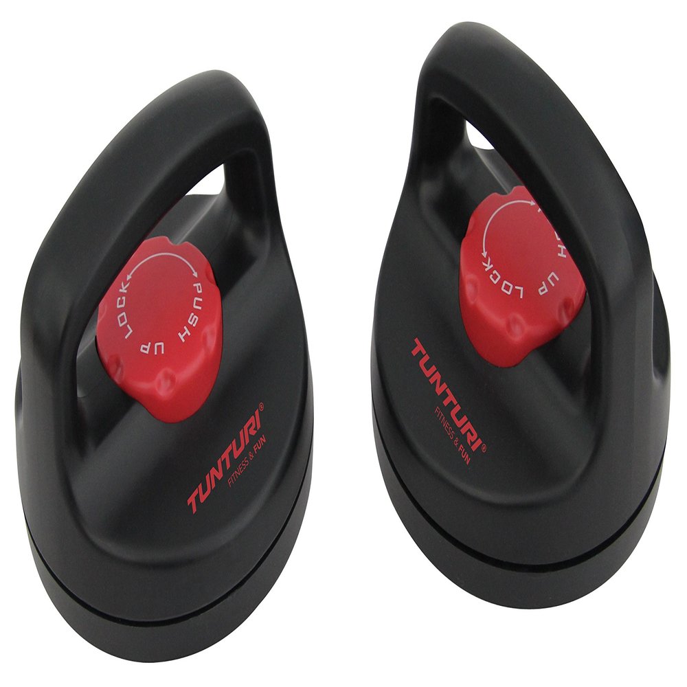 Tunturi Push/Pull-Up Adjustable Rotating Push Up Stands - Black, One Size