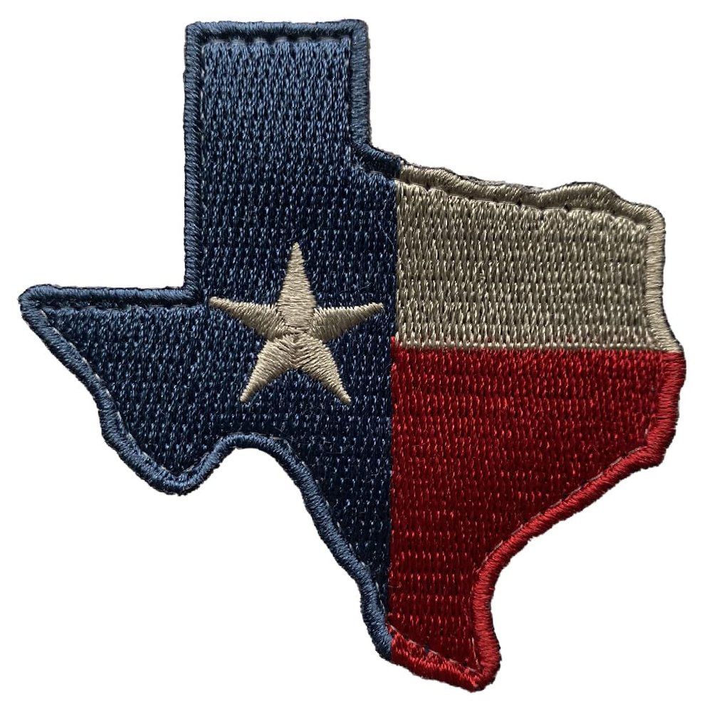 Die-Cut Tactical Texas Patch - Subdued Silver