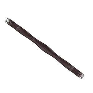 Showmark Dover Saddlery Fancy-Stitched Overlay Girth, Color: Chocolate, Size: 46
