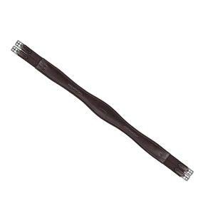 Showmark Dover Saddlery Fancy-Stitched Overlay Girth, Color: Chocolate, Size: 46