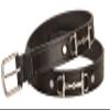 Black Snaffle Bit Belt with Nickel Snaffle Bits and Buckle view 1