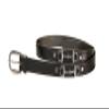Black Snaffle Bit Belt with Nickel Snaffle Bits and Buckle view 2