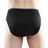 100% Silk Knit Mens Wide Waistband Briefs Men's[USS,Black] view 2