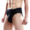 100% Silk Knit Mens Wide Waistband Briefs Men's[USS,Black] view 3