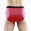 100% Silk Knit Mens Wide Waistband Briefs Men's[USXL,Red] view 2