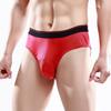 100% Silk Knit Mens Wide Waistband Briefs Men's[USXL,Red] view 3